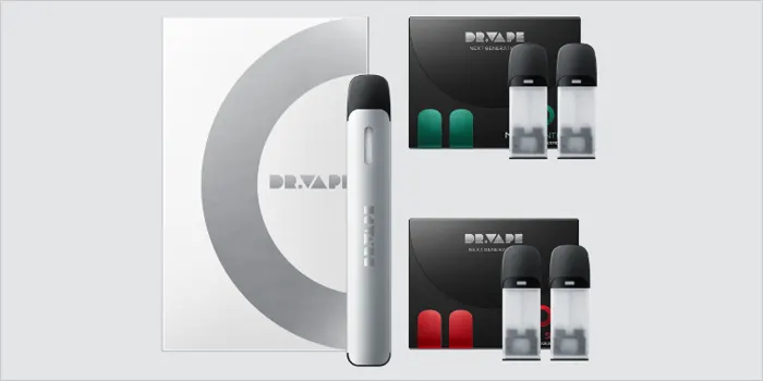 ドクターベイプ2のデバイス本体とカートリッジの画像
