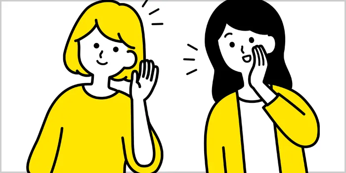 話をしている女性2人