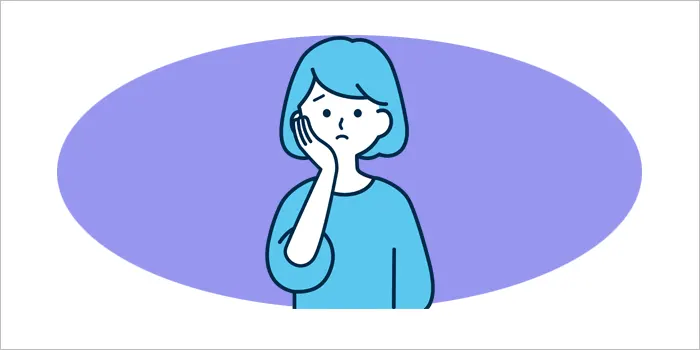 困っている女性のイラスト