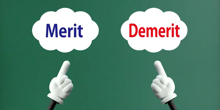 メリット・デメリットを指さし