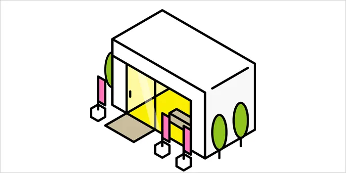 販売店のイラスト