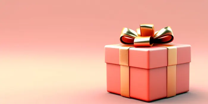 ピンクのプレゼント箱