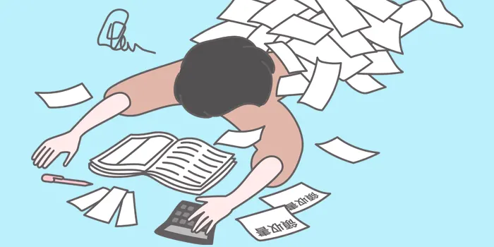 レシートをなくした女性のイラスト