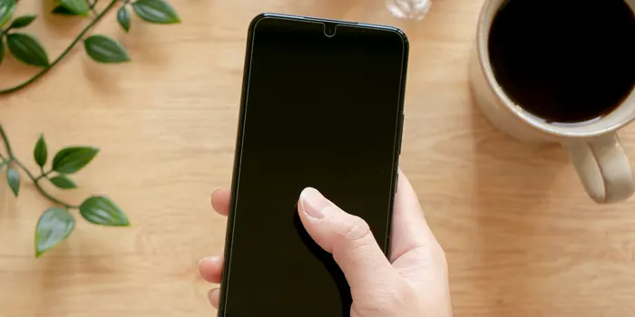 スマートフォンで検索する手元