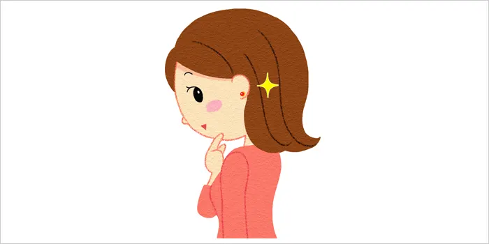 ピアスをしている女性のイラスト