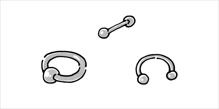 ボディピアスのイラスト