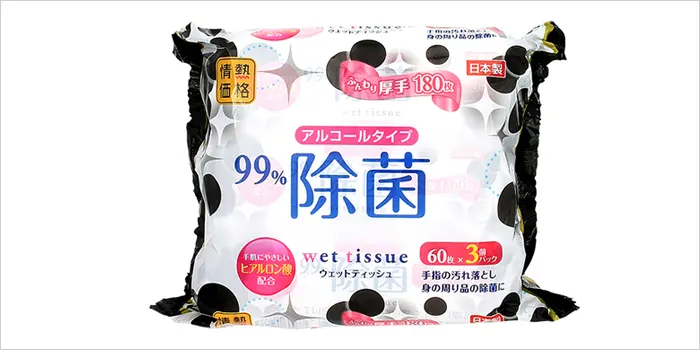 99％除菌ウェットティッシュアルコールタイプ60枚×3Pの画像