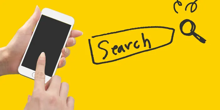 スマホで検索イメージ画像