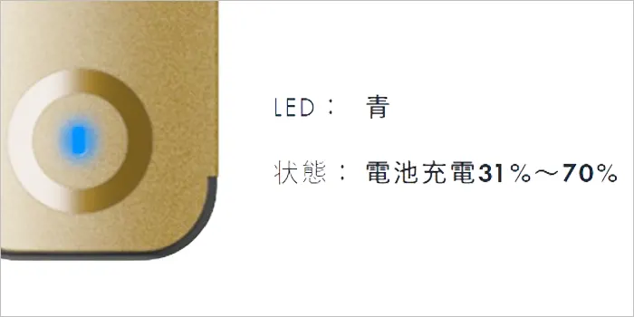 ドクターベイプ2ランプ青の点灯