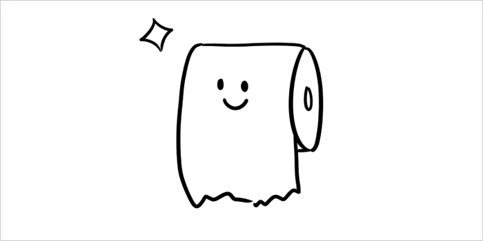 トイレットペーパーのイラスト