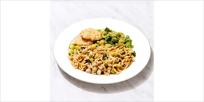 鶏つくねと上海風焼きそばセットの画像