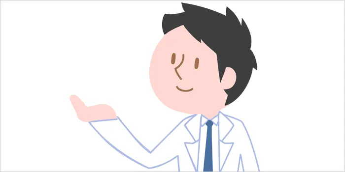 解説している医師のイラスト