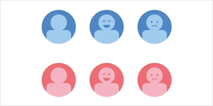 話している男女のイラスト