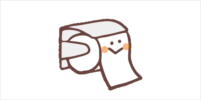 トイレットペーパーのイラスト