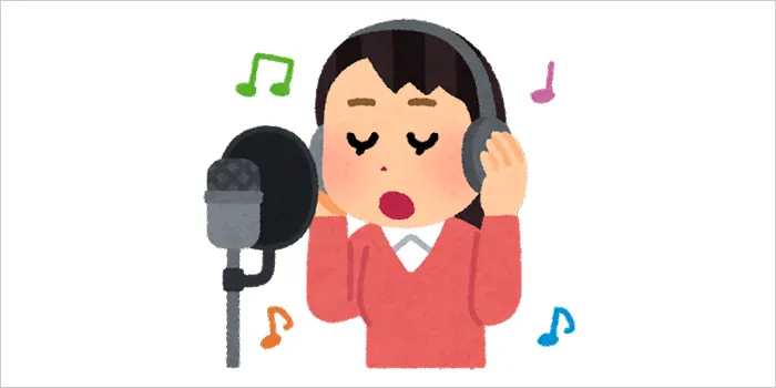 歌っている女性