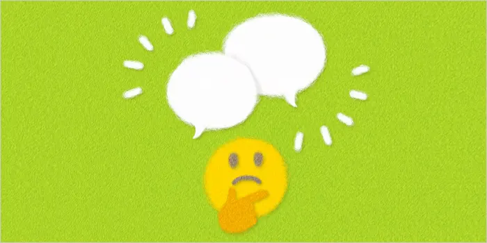 疑問を持つ顔のアイコン