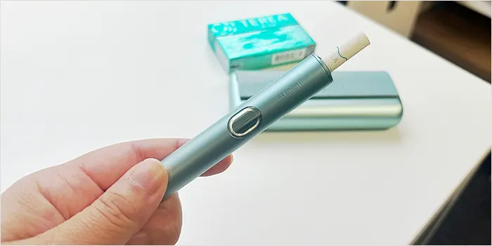 加熱中のアイコスイルマアイプライム