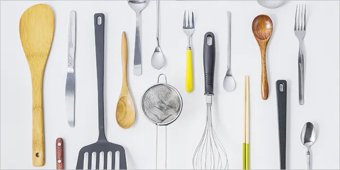 並べた調理器具