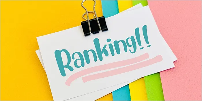 ランキングの文字が書かれたメモ