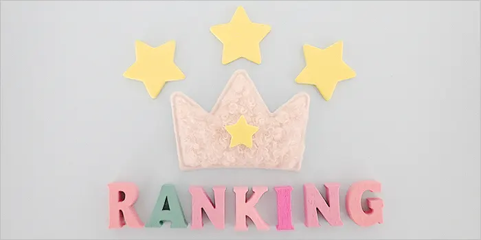 ランキングの文字と王冠