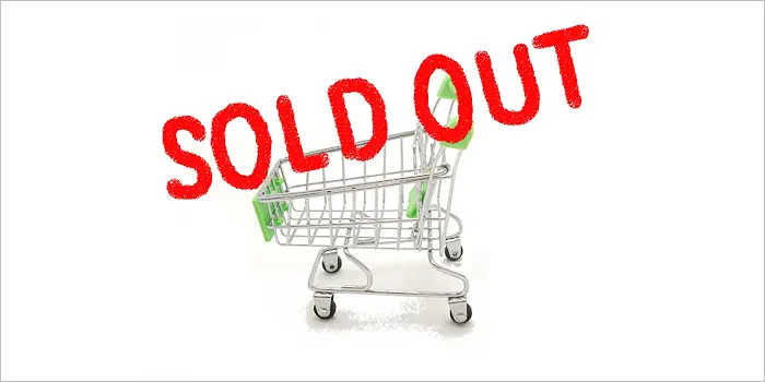 買い物カートとソールドアウトの文字