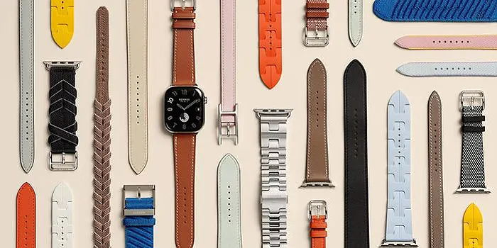 並べられたエルメスのアップルウォッチバンド